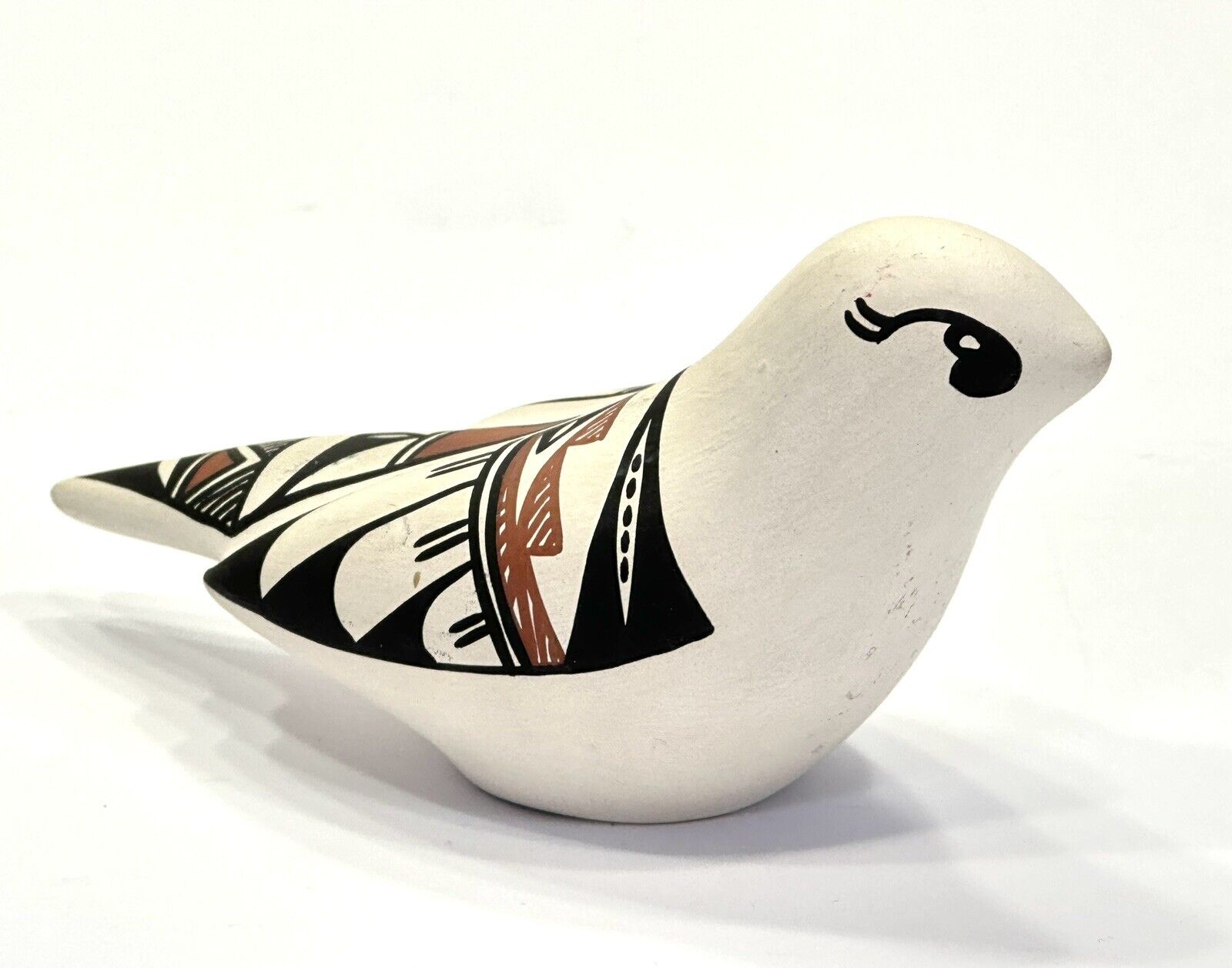 Vintage ACOMA PUEBLO Native American Pottery Quail Bird Figurine SIGNED Handmade