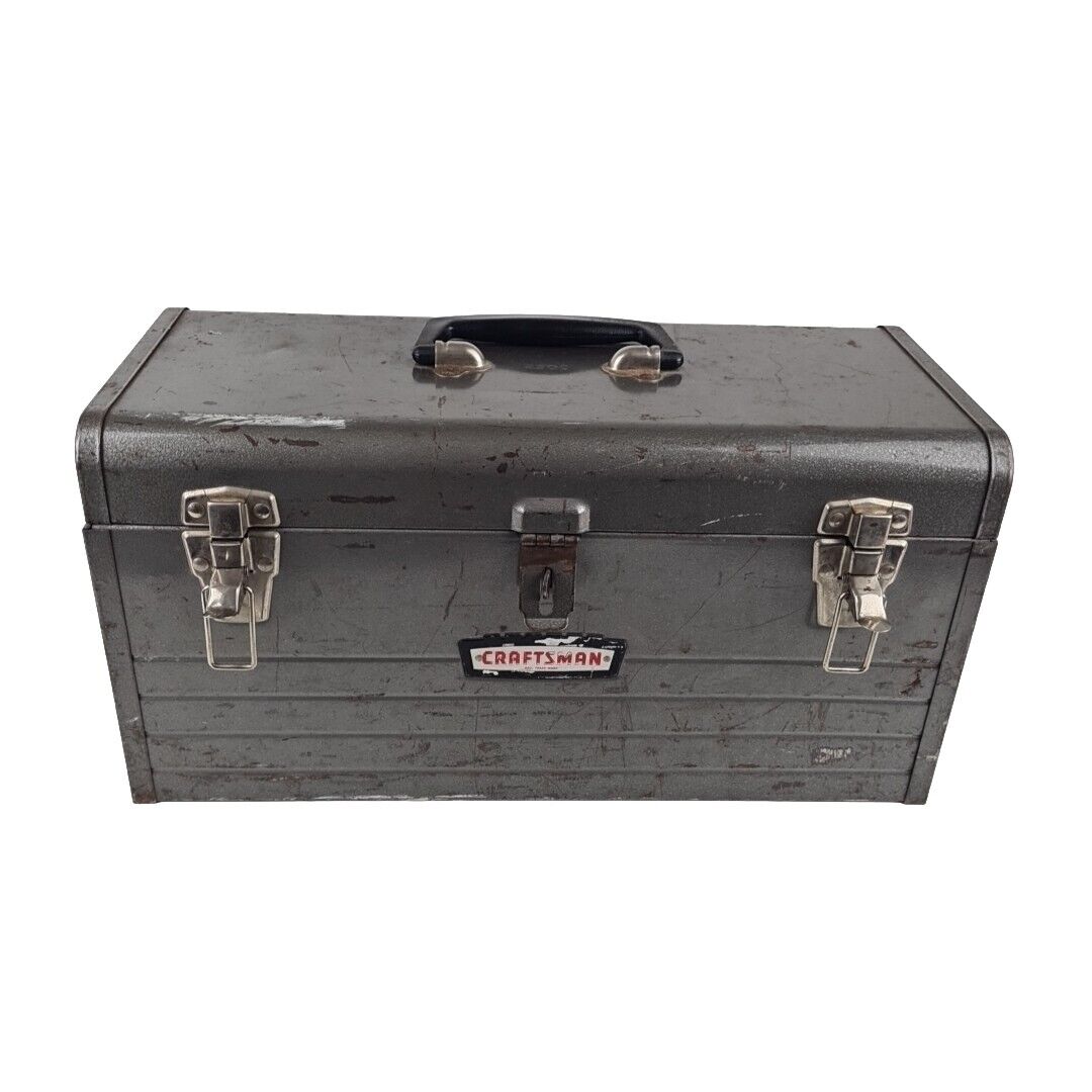 🚨 Craftsman Oval-logo 6500 Toolbox Gray with Tray Made in USA 18* 9*8\