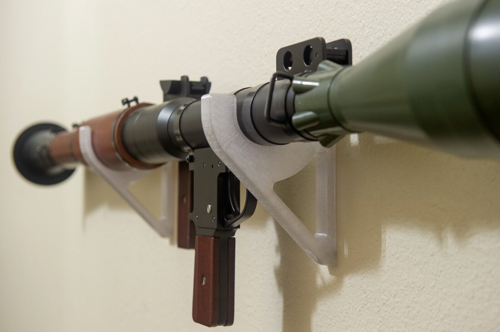 WHITE - Wall Mount Version 2 for RPG-7 | Man Cave Essentials