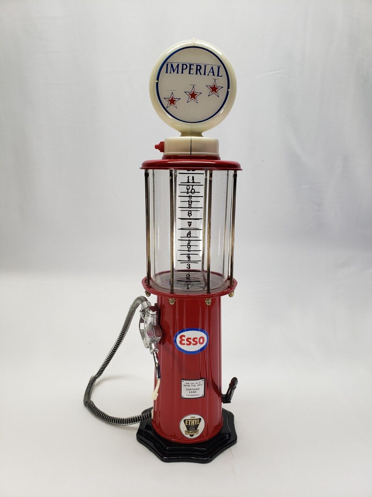 Vintage Esso Imperial Gas Pump Drink Dispenser Olde Tyme Reproduction Circa 1920
