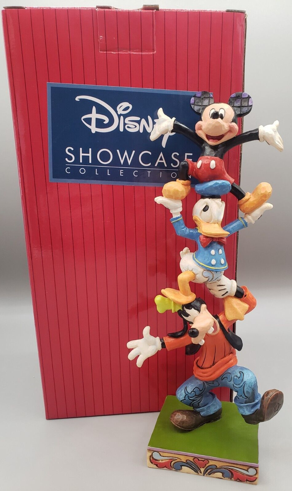 Mickey Mouse Goofy Donald Duck Jim Shore TEETERING TOWER Figurine Disney RETIRED
