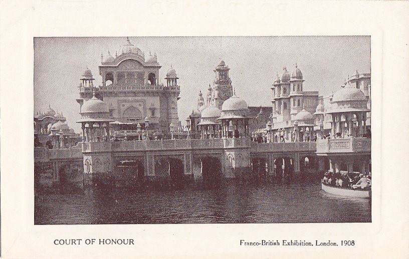 Postcard Court of Honour Franco British Exhibition London 1908