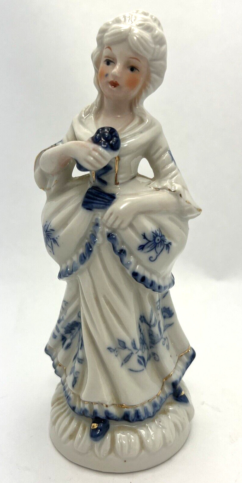 Vtg stamped KPM Porcelain Victorian Lady 6\