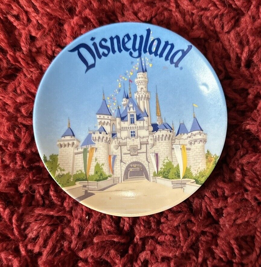 Vintage Disneyland Sleeping Beauty Castle Small Plate Souvenir  Disney 4\'\' Japan