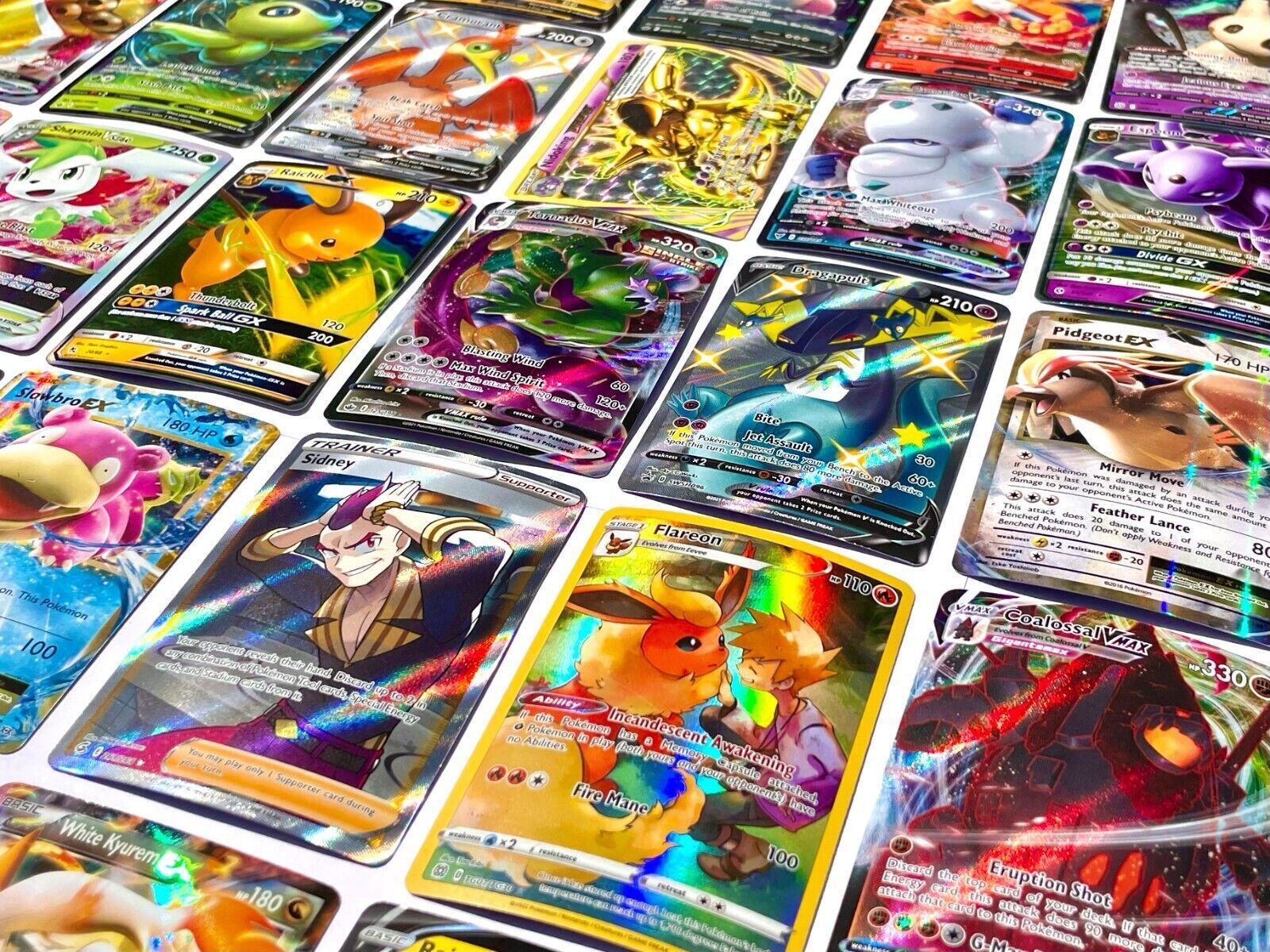 Genuine Pokemon Cards Joblot Bundle Including Ultra Rares, V's, Full Arts, EX,GX