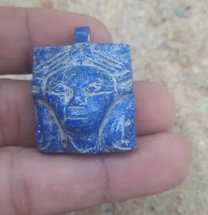 Unique Ancient Egyptian  Pharaonic Antique Lapis lazuli Necklace Amulet