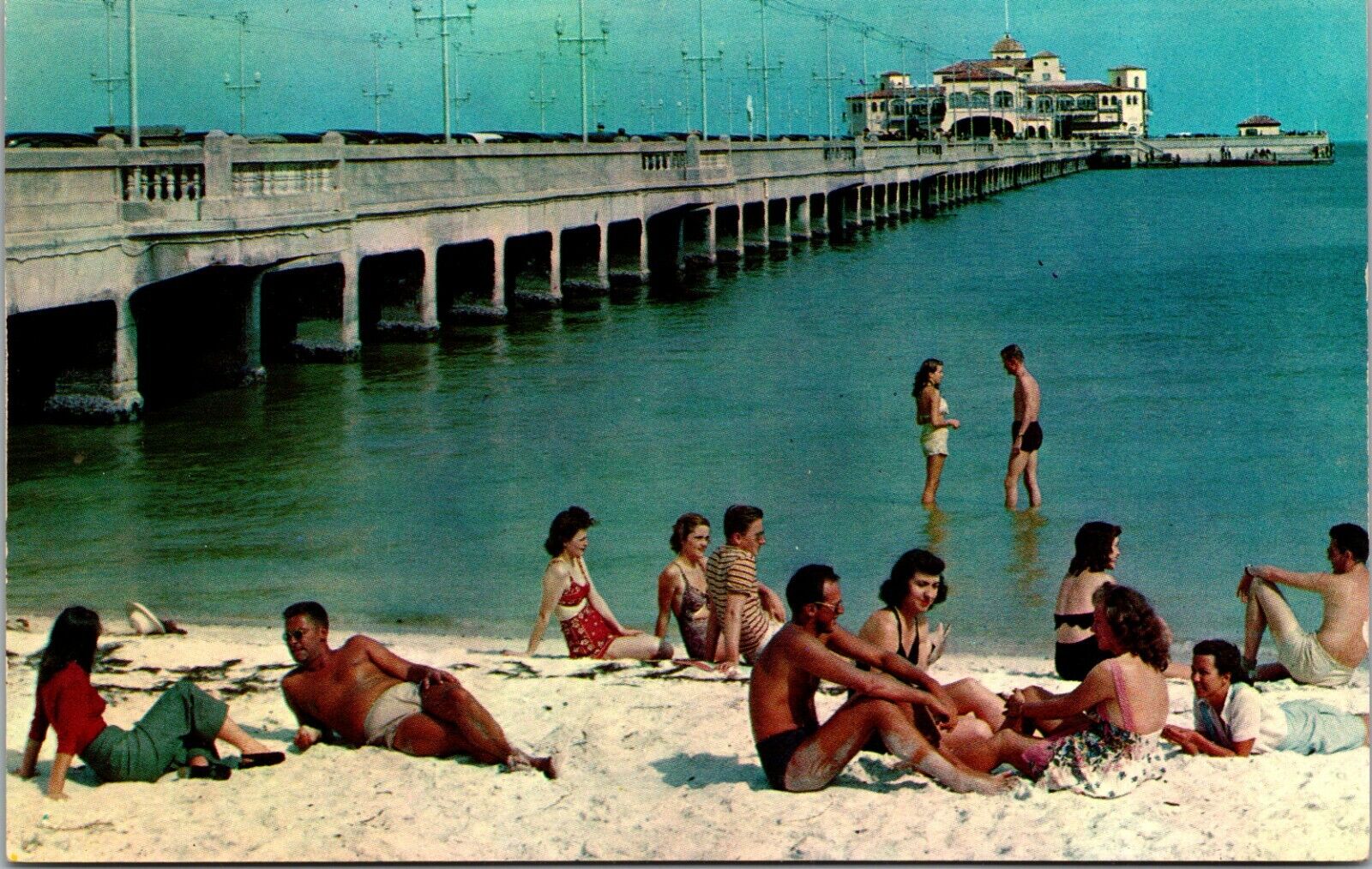 Tampa Bay St Petersburg FL Spa Recreation Pier Bathing Beauties Beach 