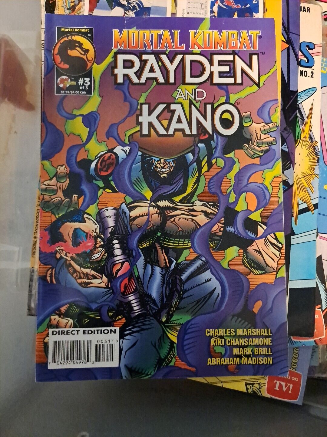 Mortal Kombat Rayden And Kano #3 Comic Book - 1995 Malibu - We Combine Shipping