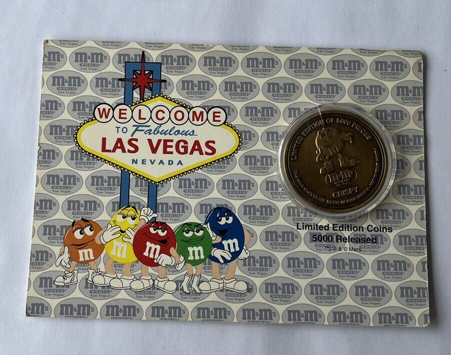 M&M\'s World Las Vegas Limited Edition Coin on Card \
