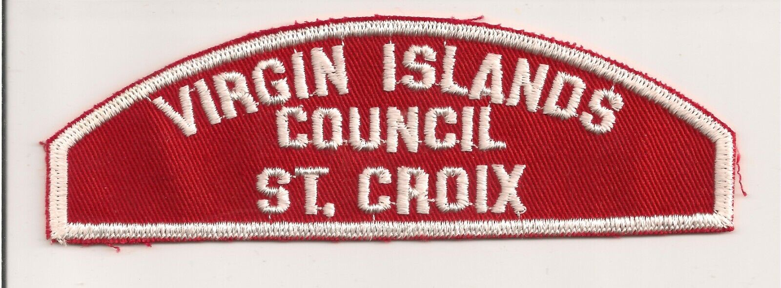 VIRGIN ISLANDS COUNCIL  ST. CROIX   RED AND WHITE STRIP R+W  BSA   MINT