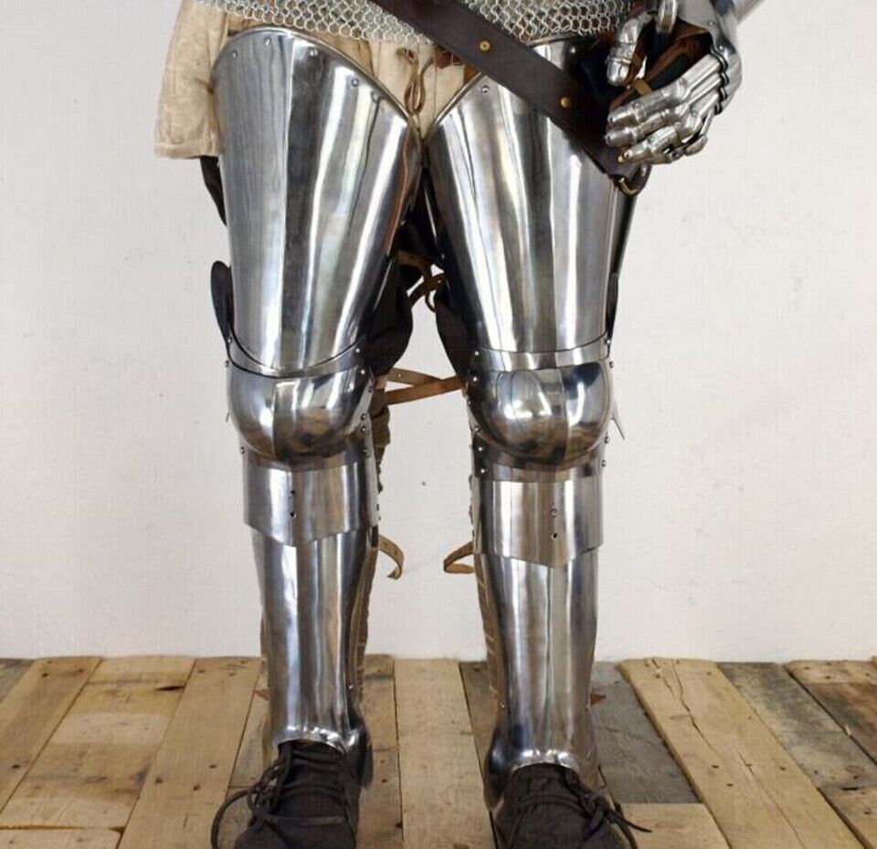 Medieval 14th Century Leg Armour Medieval Steel Full Leg Historical Armour Gifts