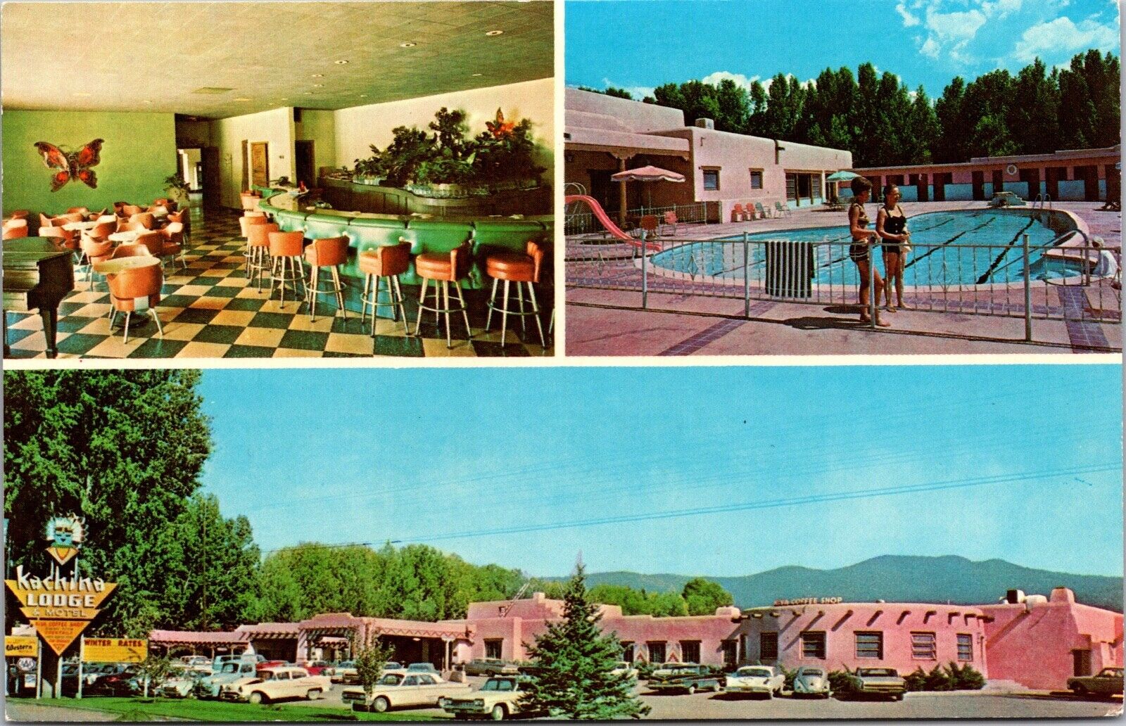 Postcard Kachina Lodge and Motel in Taos, New Mexico~950