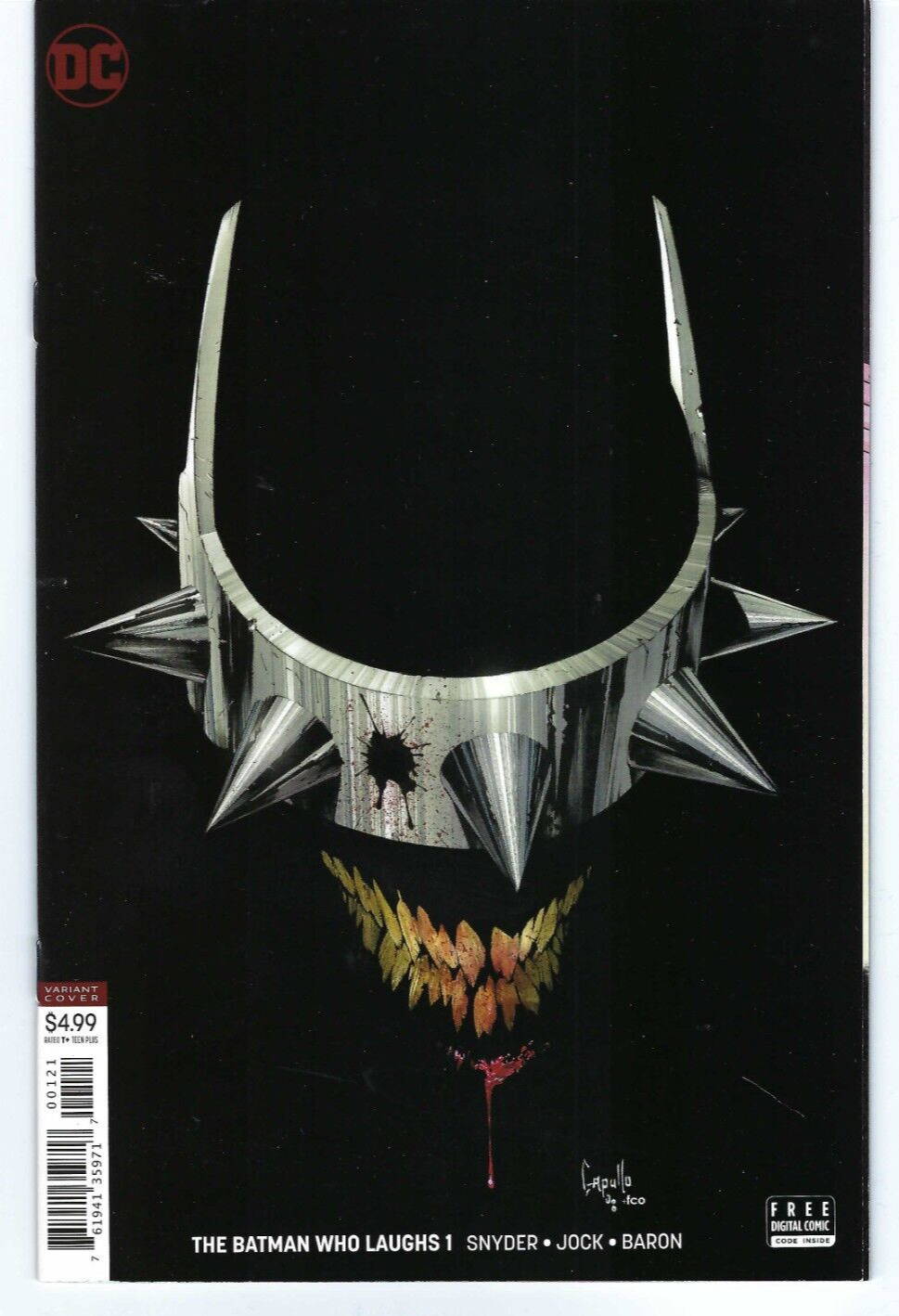Batman Who Laughs #1 1st Print Variant Cover B Greg Capullo DC Comics 2018