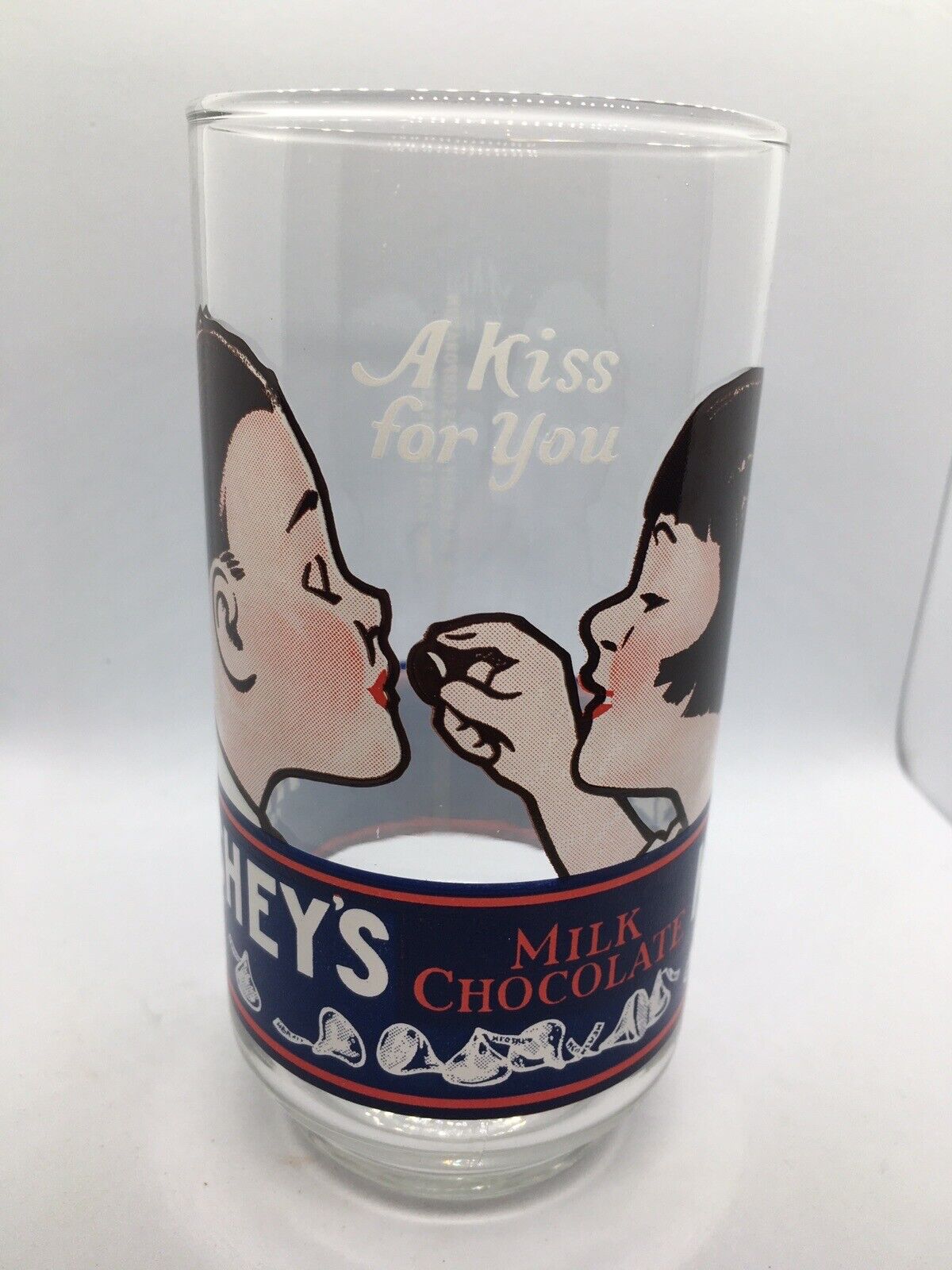 Vintage Hersey Chocolate Glass “A Kiss For You”