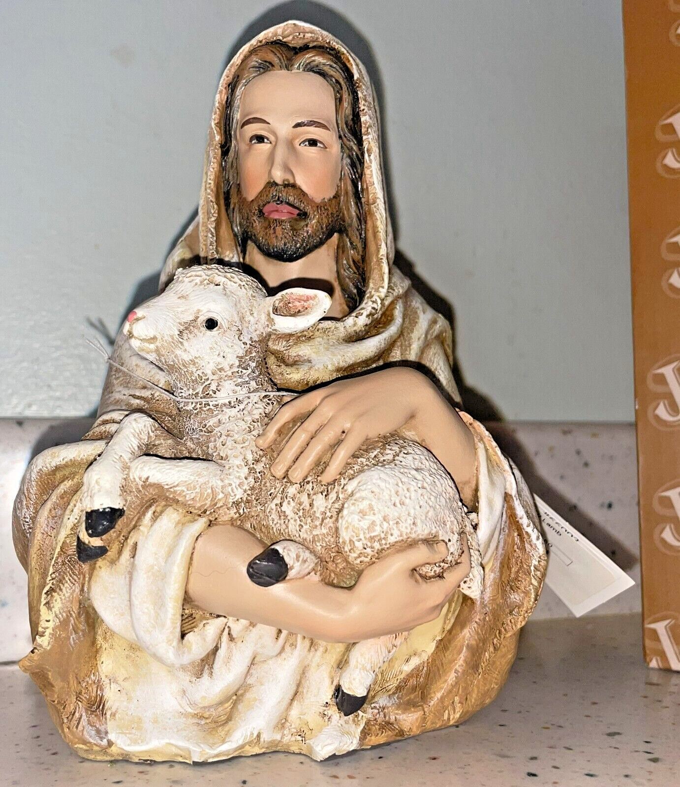 Beautiful Roman Joseph\'s Studio Jesus with Lamb Figurine Detailed NIB 2015