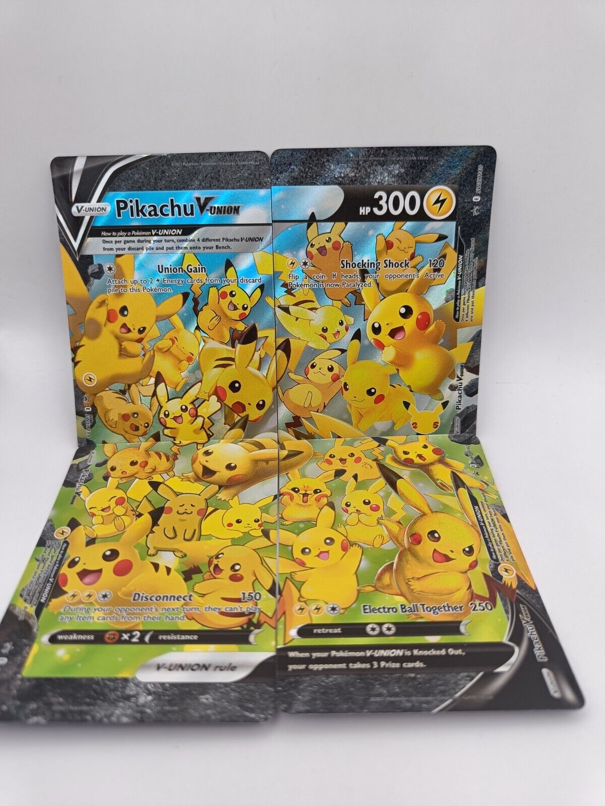 SWSH139-142 Set of 4 Cards Pikachu V-Union Black Star Promo: Pokemon TCG 