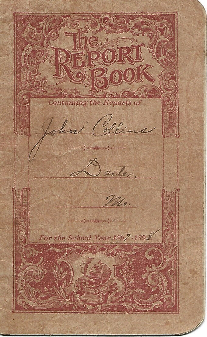 Antique Ephemera 1897-8 Report Card Dexter, MO (Stoddard Co.) collectible paper