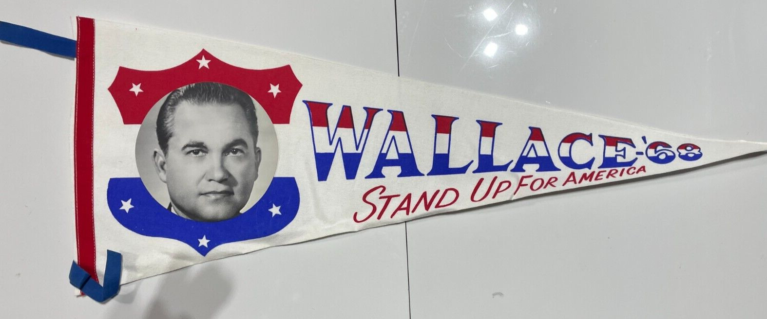 GEORGE WALLACE  1968 PRESIDENTIAL POLITICAL PENNANT VINTAGE