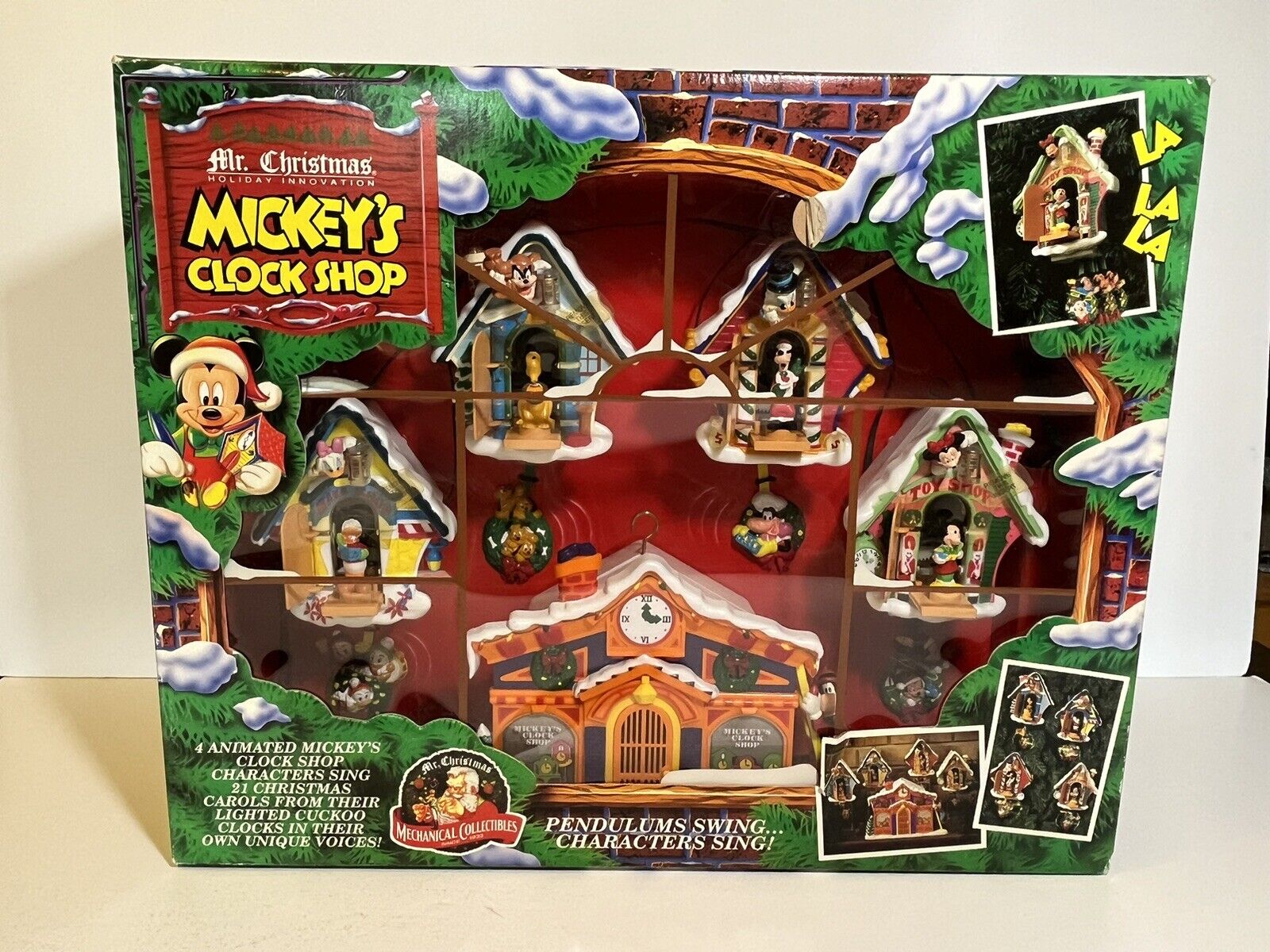 Mr. Christmas 1993 Disney Mickey\'s Clock Shop In Original Box - NEW