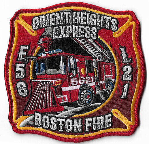 Boston Engine 56 Ladder 21 Orient Heights New Train - Fire Patch
