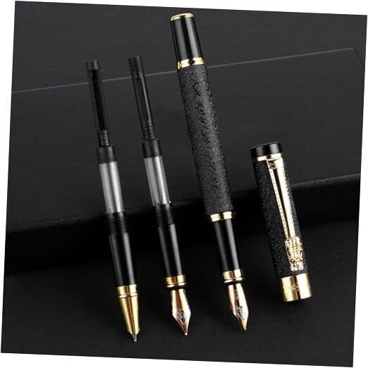 Luxury Fountain Pen Set with 3 Different Nibs, Iridium Extra Fine & Fine Black