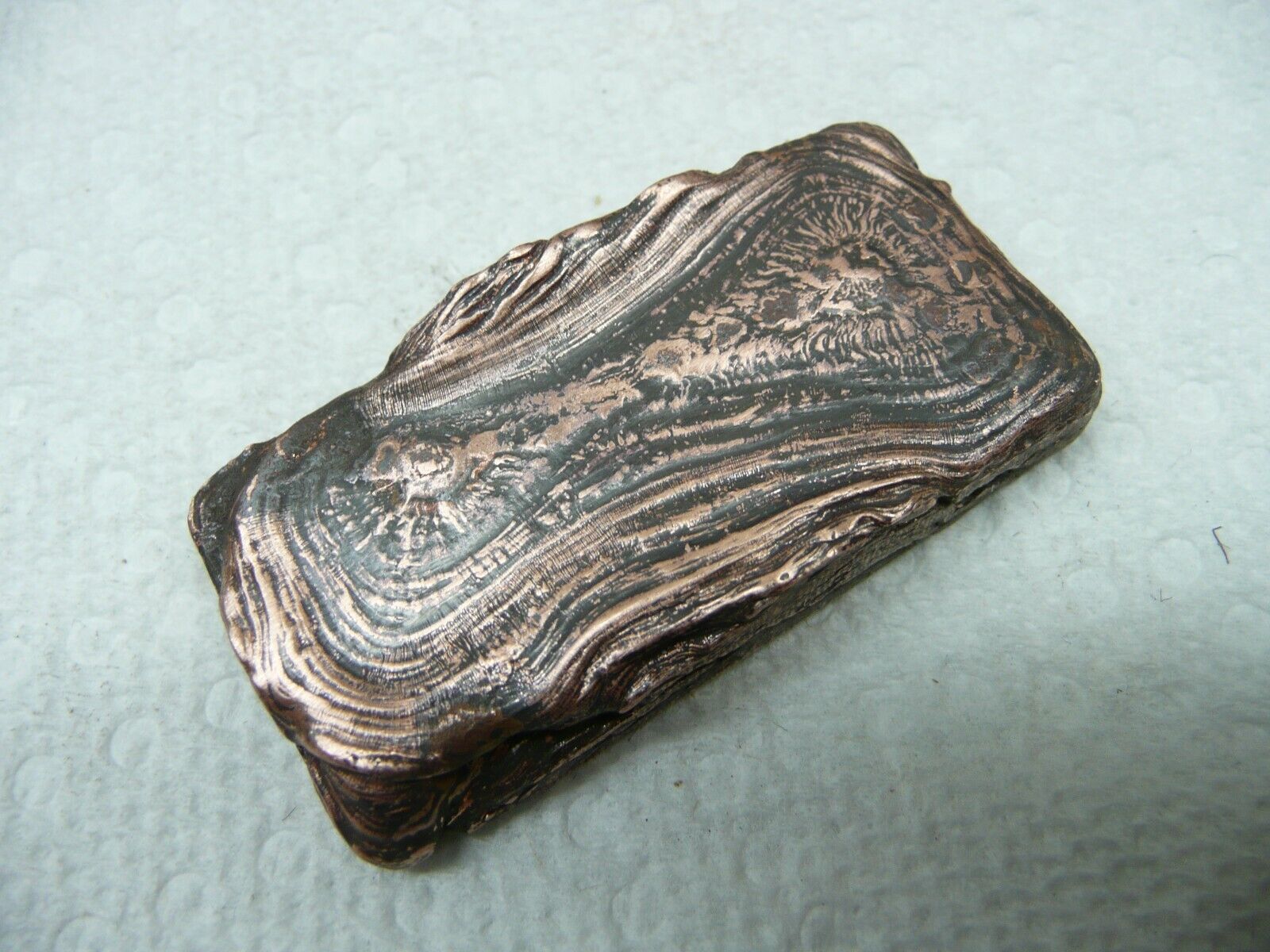 Metal Worx Hand Poured Copper Paperweight, Rustic Style 2x1\