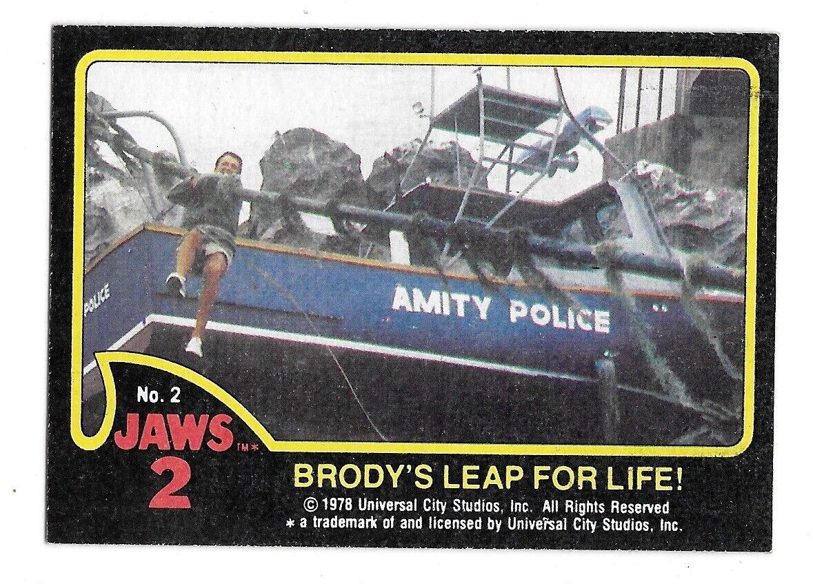1978 Topps Jaws 2 Movie Trading Cards & Stickers Singles Pick From List NRMT