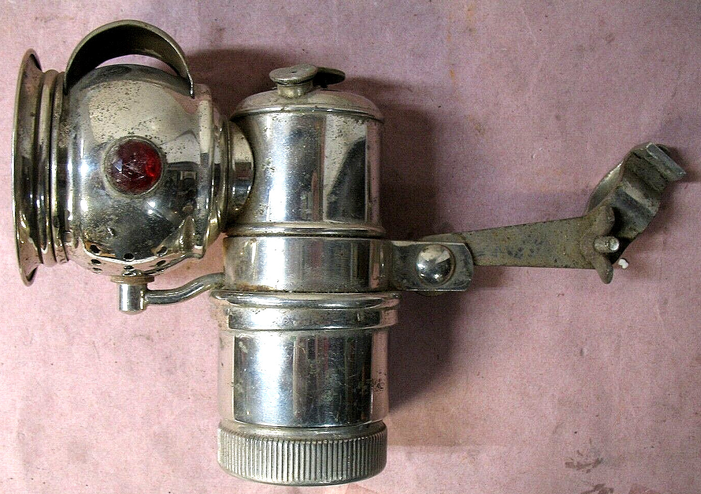 EXCEPTIONAL EARLY OLD SOL BICYCLE CARBIDE HEADLIGHT LIGHT LAMP COMPLETE