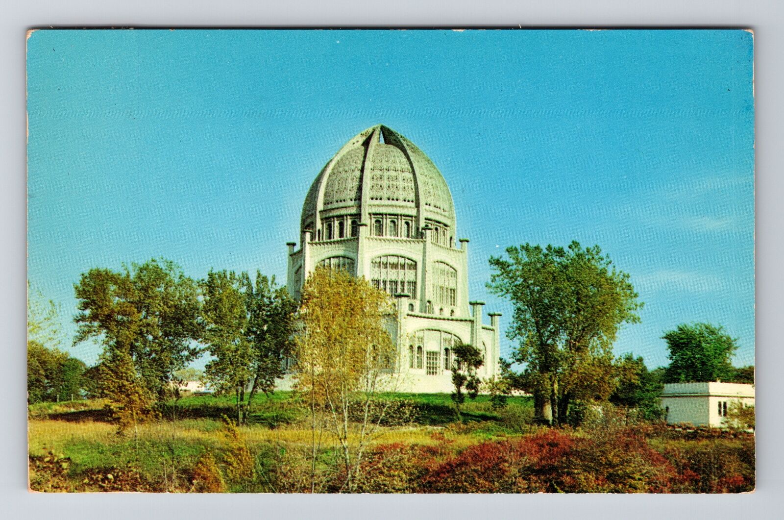 Wilmette IL-Illinois, The Baha\'I House Worship, c1951, Vintage Postcard