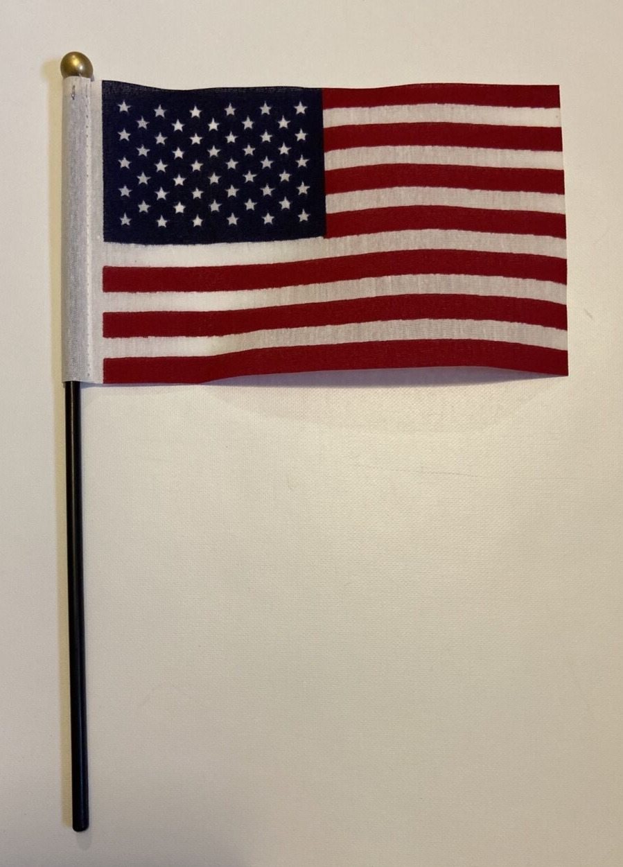 1 PCS American Flags 4x6 Inch US Flag Mini Flag Hand Held Stick Flag USA