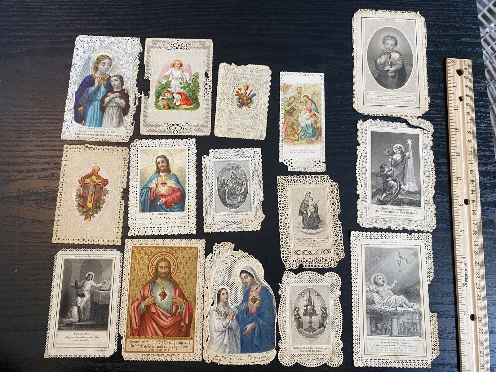 Antique Catholic Prayer Card Religious Collectible 1890's Holy Card Lot Lace