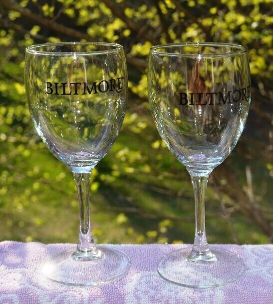 NEW PAIR OF BILTMORE WINE GLASSES FROM THE BILTMORE ESTATE