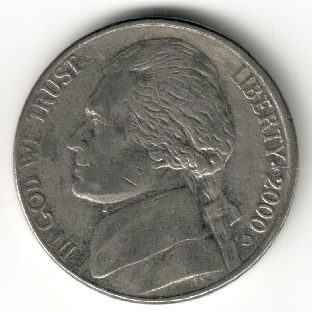 USA - 2000D - Jefferson Nickel 1st portrait - #1773