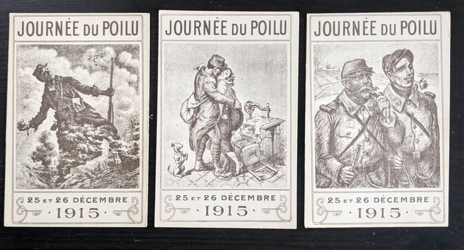 WWI How French Soldiers Spent Christmas Day in 1915 During the War (3) Postcards