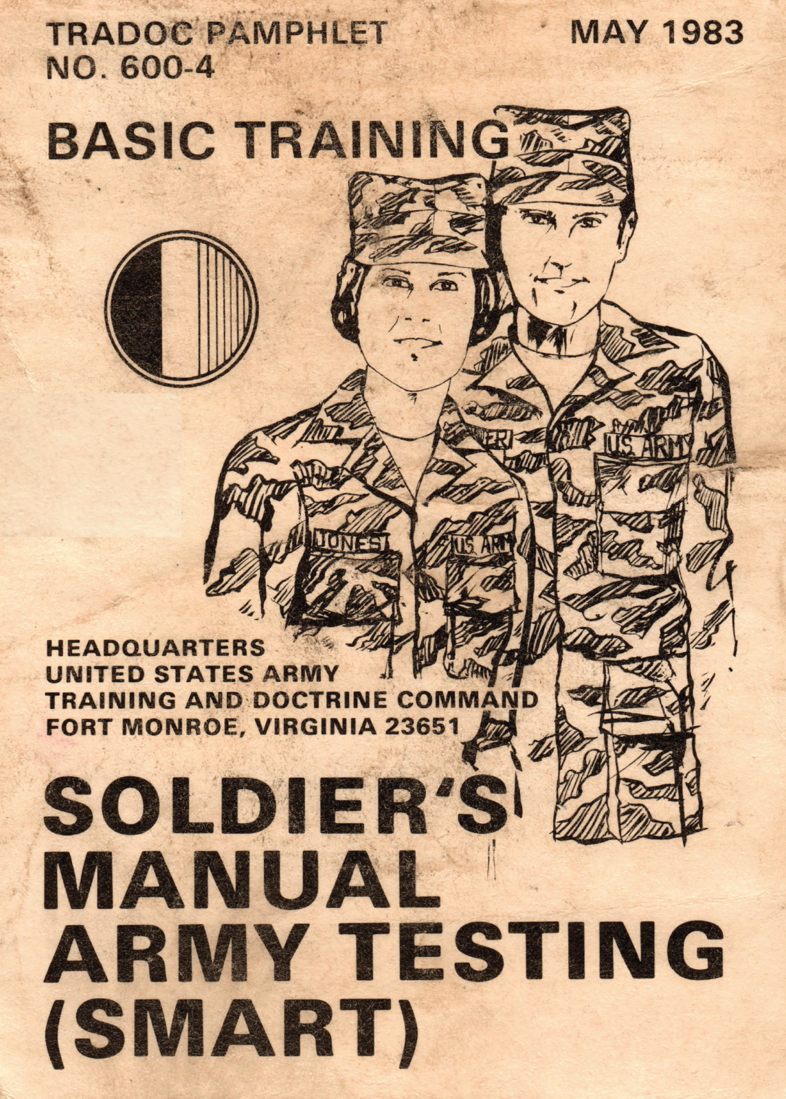 156 Page May 1983 BASIC TRAINING SOLDIER'S MANUAL ARMY TESTING SMART on Data CD