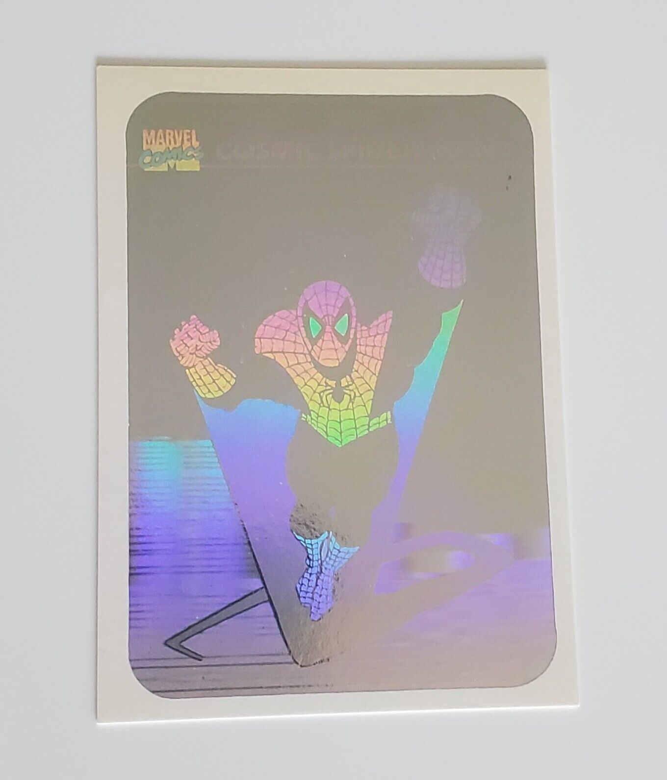 1990 Impel Marvel Universe Cosmic Spider-Man Hologram Insert Chase Card SP #MH1