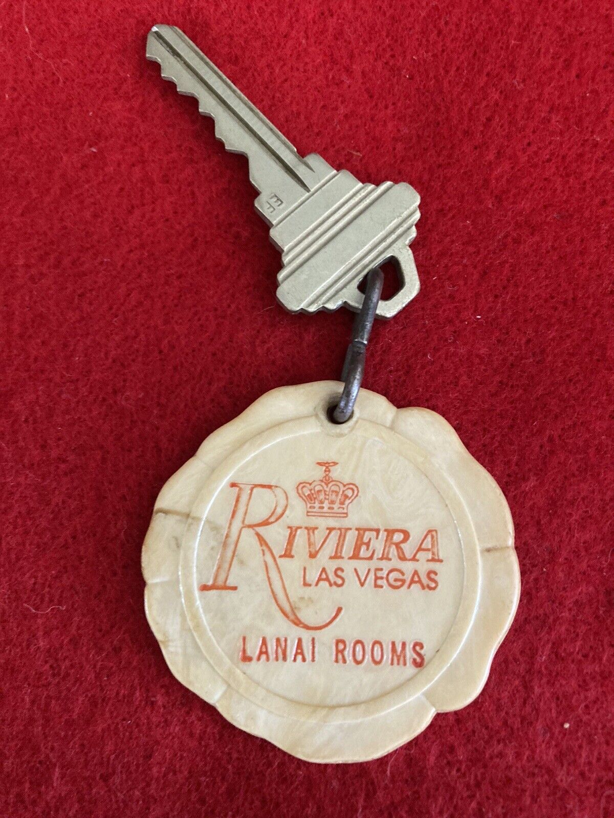 Vintage Riviera Hotel Las Vegas Room Key & Tag
