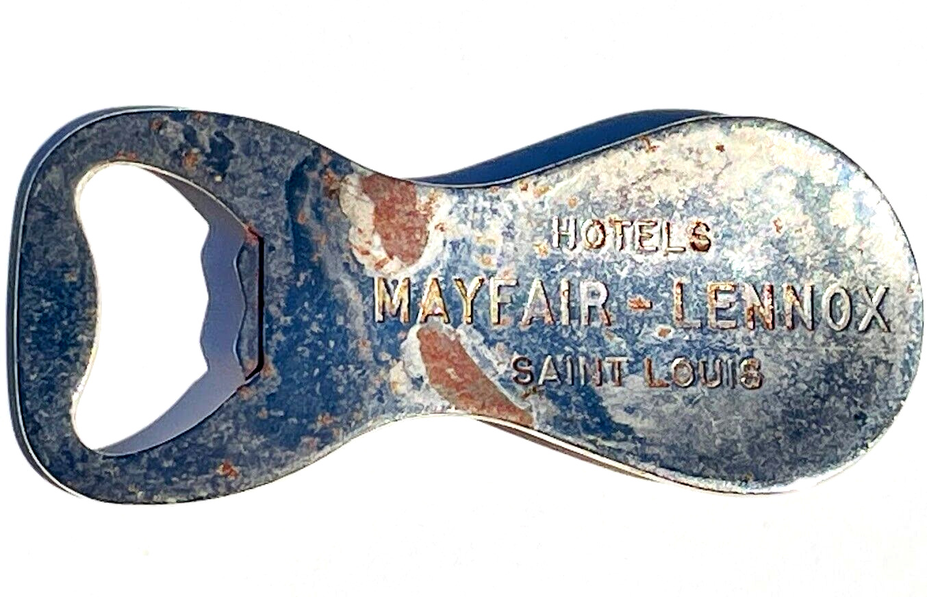ST. LOUIS MISSOURI Mayfair Lennox Hotel Vintage Metal Collectible Bottle Opener