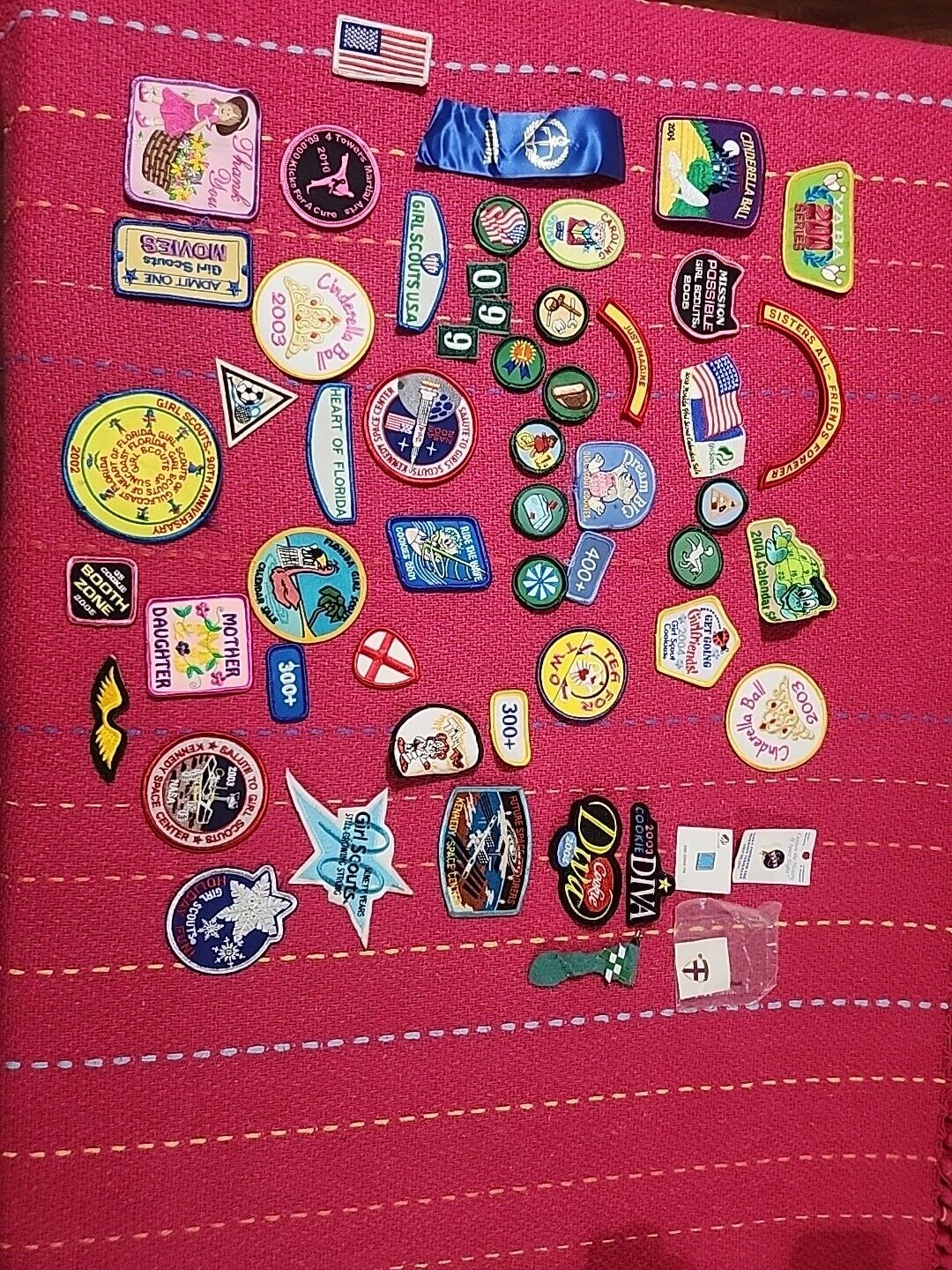 Lot of 54pcs  Girl Scout  Patches Pins Cinderella Disney
