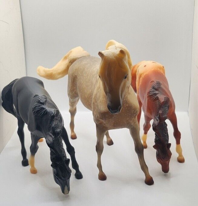 3 Beautiful BREYER Horses Collectible Toy Figure Set Vintage 