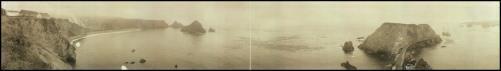 Photo:1911 Panoramic: Harbor,Greenwood,Mendocino County California