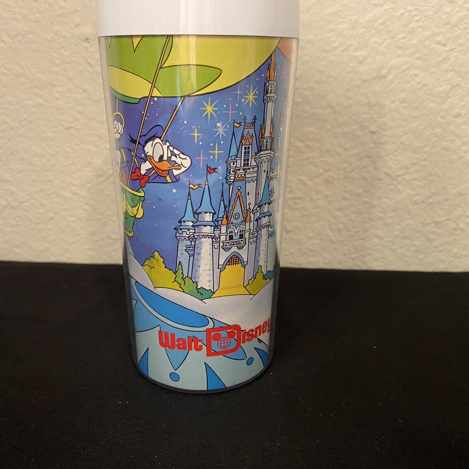 Vintage Walt Disney World Thermo-Serv Plastic Insulated Magic Kingdom Mickey Cup