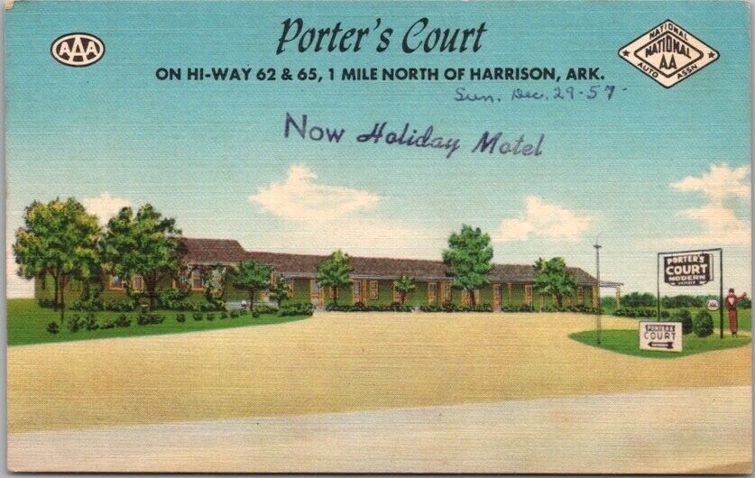 HARRISON, Arkansas Postcard PORTER\'S COURT \