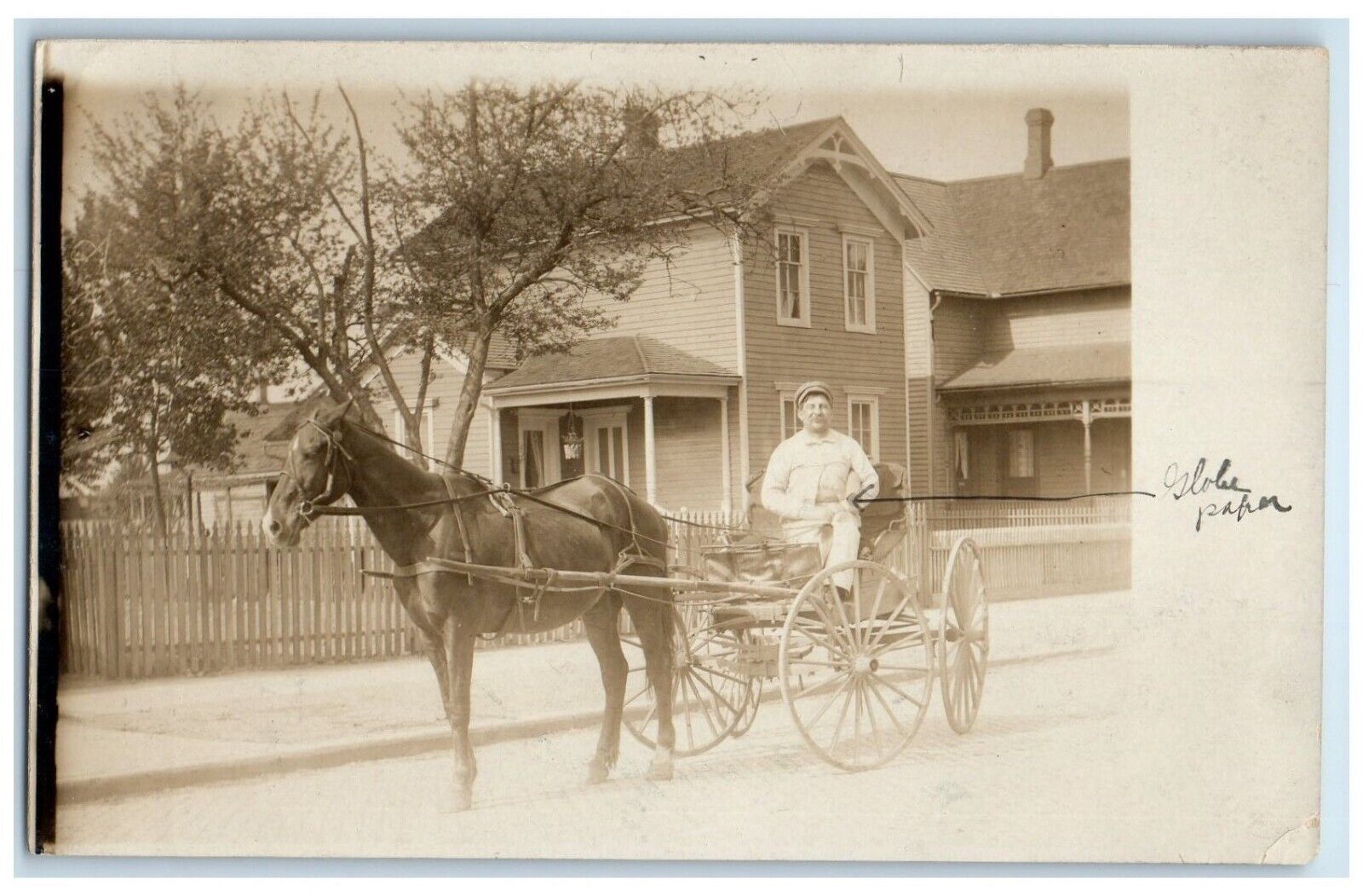 c1910\'s Globe Newspaper Richland North Dakota ND RPPC Photo Antique Postcard