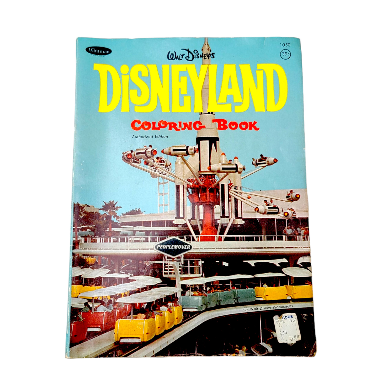 Rare Vintage 1970 Disneyland Coloring Book Good Condition Whitman