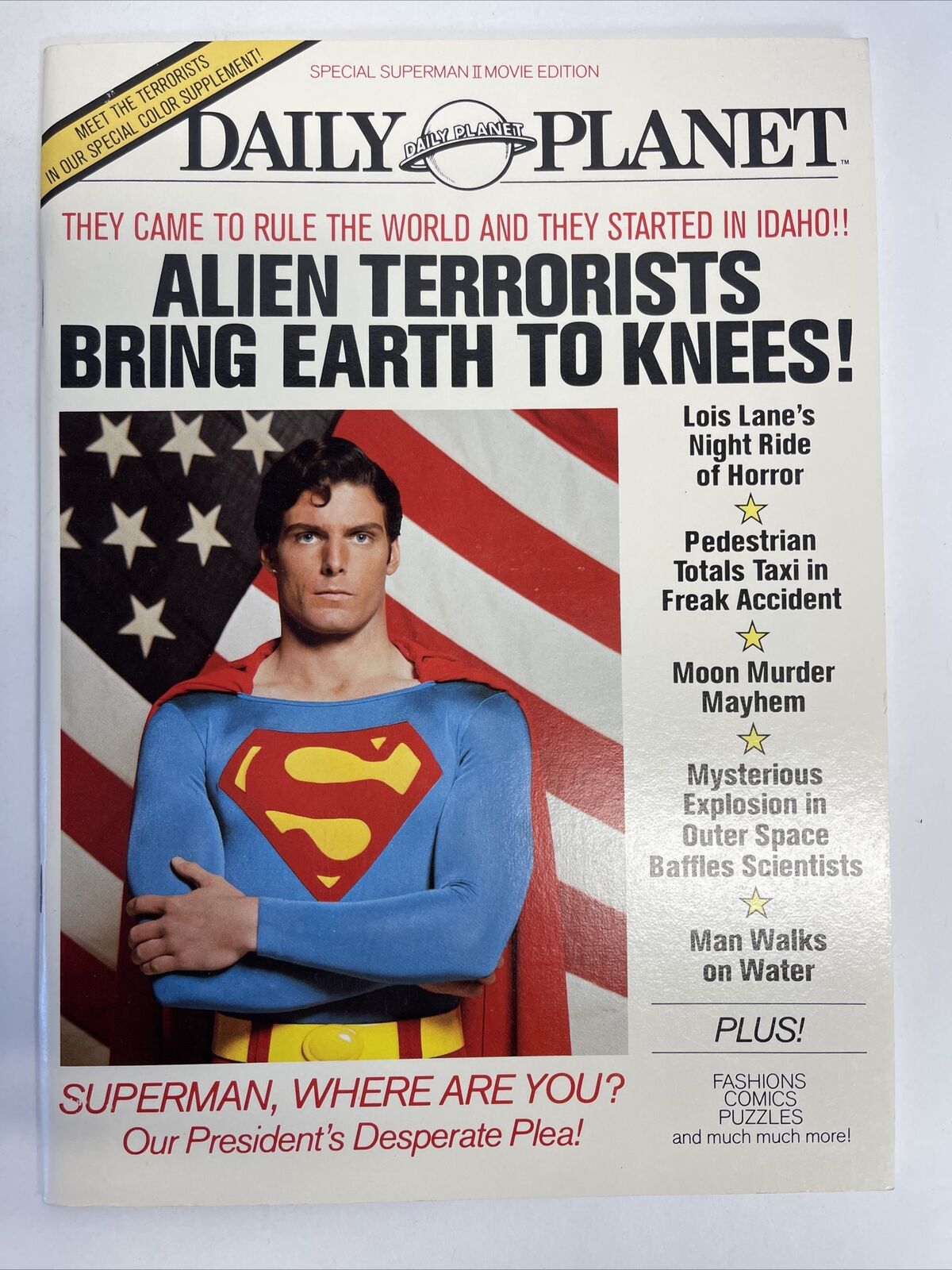 Daily Planet Special Superman II Movie Edition 1981 DC Comics News Magazine WOW