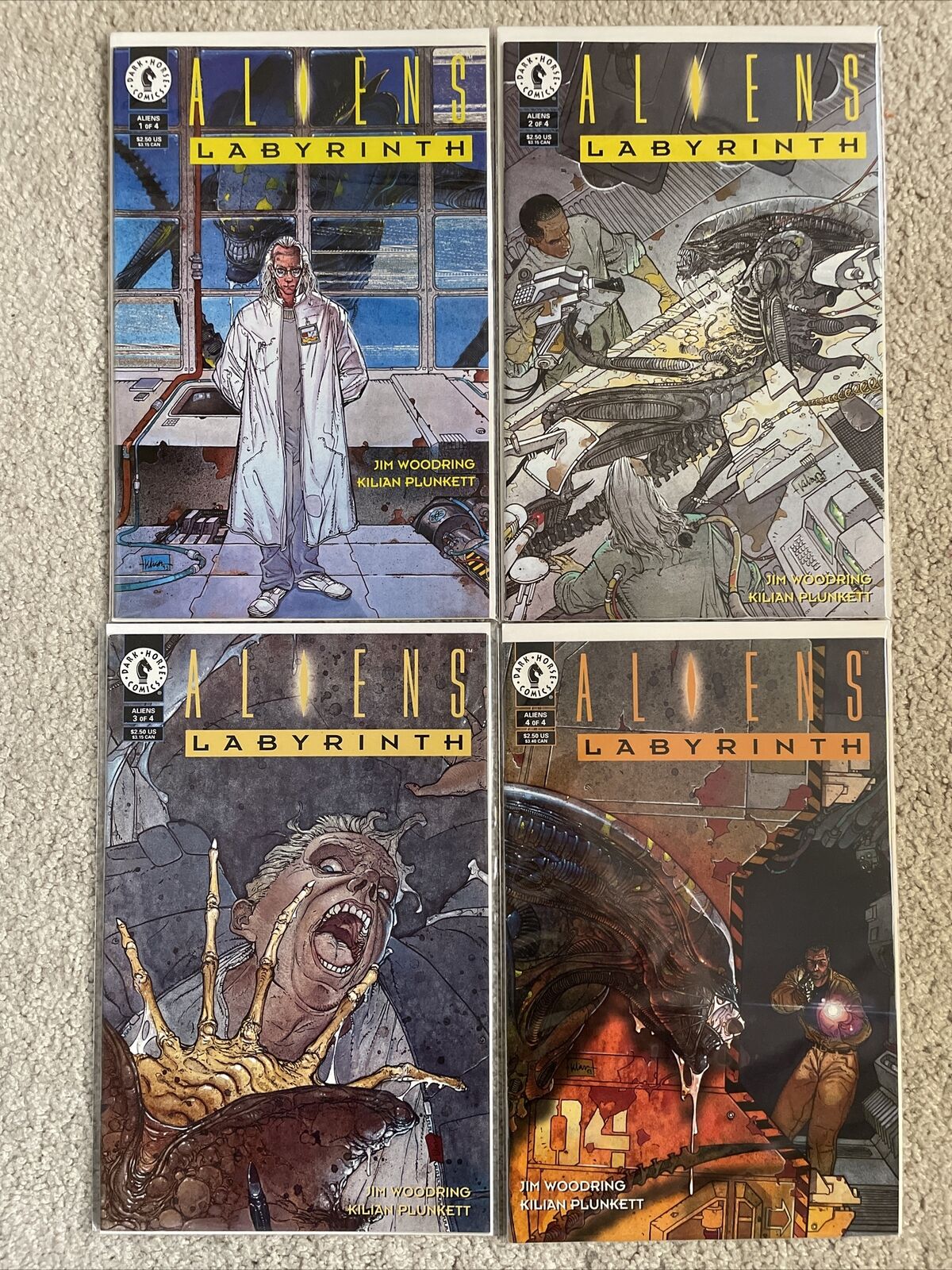 Aliens Labyrinth #1-4 (1 2 3 4) Complete Series Set 1993 Dark Horse Comics Lot