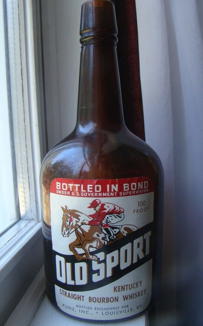 Antique Labeled OLD SPORT KENTUCKY STRAIGHT BOURBON WHISKEY Bottle