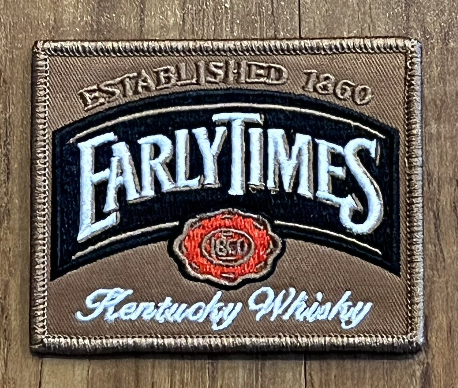 Early Times Kentucky Whiskey Bourbon Vintage Retro Patch Sew Iron Hat Cap Shirt