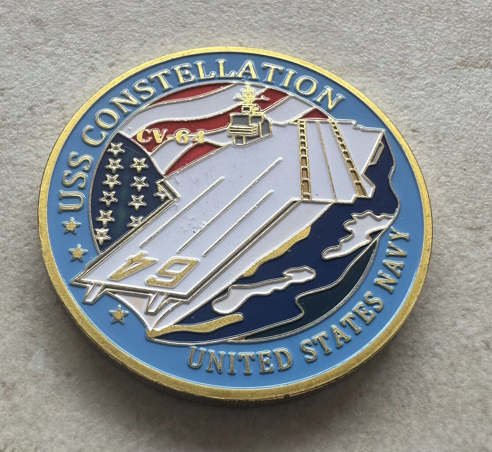 US NAVY USS CONSTELLATION CV-64 Challenge Coin